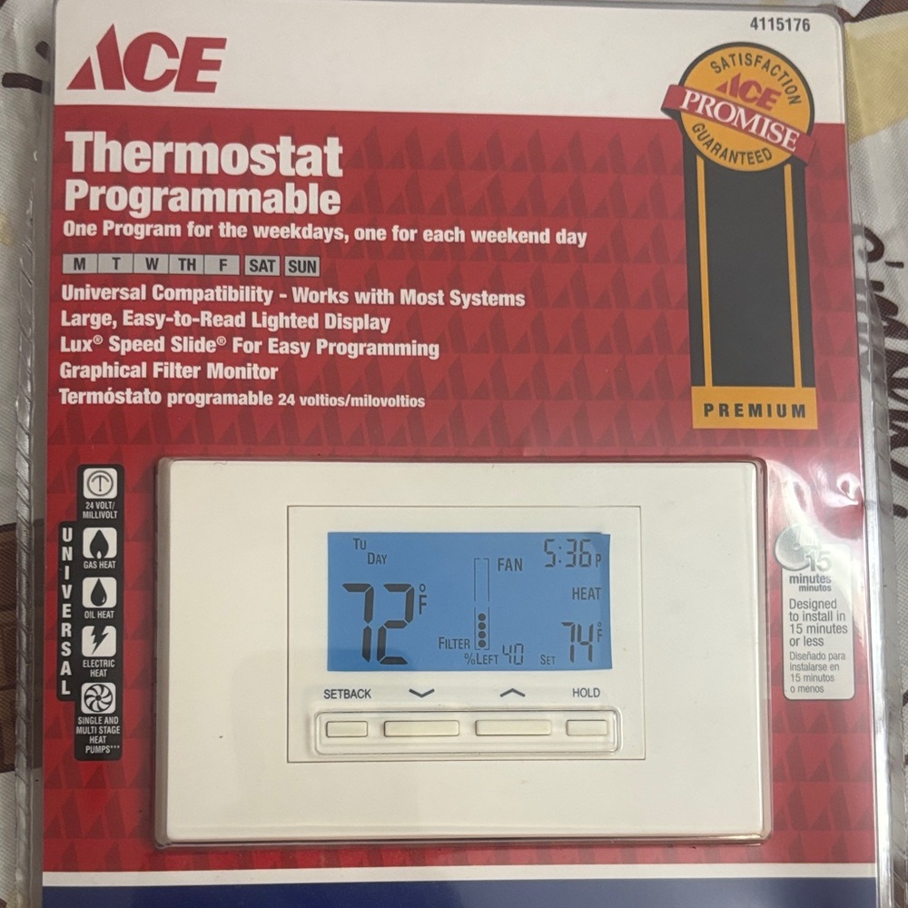 Programmable Thermostat - White NWT